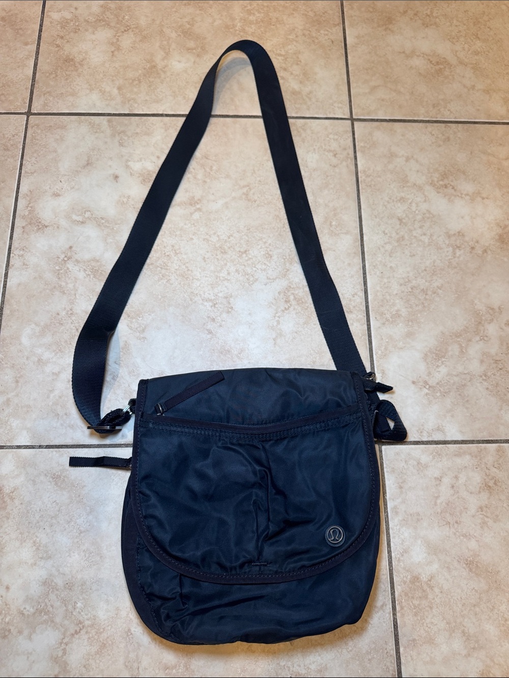 lululemon athletica Black Crossbody Bag with Front Flap